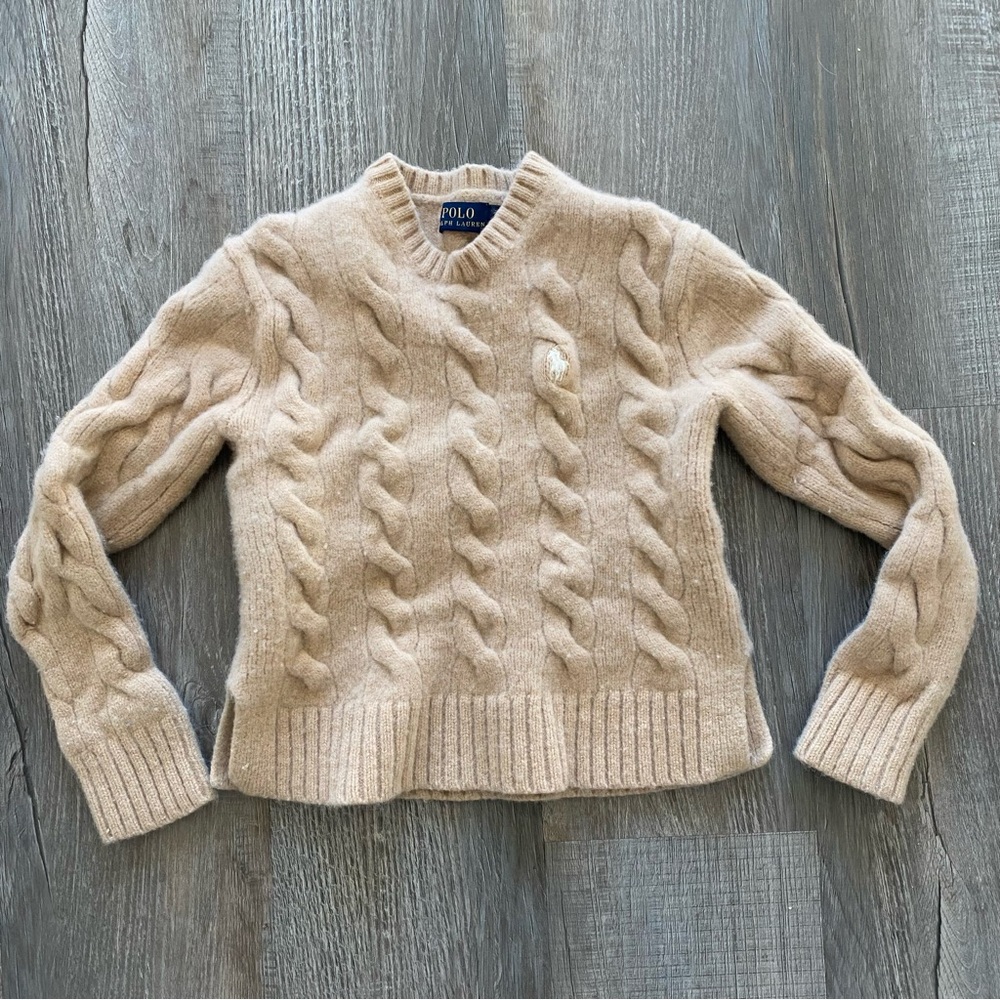 Polo Ralph Lauren Wool Cashmere Beige Sweater